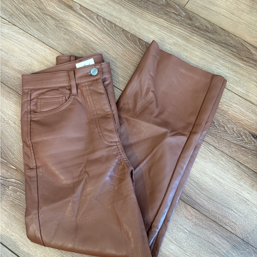 Wilfred Tan Leather Pants